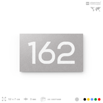 Номер на дверь 162, табличка на дверь для офиса, квартиры, кабинета, аудитории, склада, серый 120х70 мм, Айдентика Технолоджи