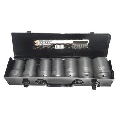 Головки ударные глубокие, набор 7предметов, 1" (6гр.) Forsage  8072MPB