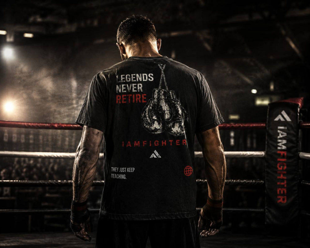Футболка IAMFIGHTER | Legends Never Retire хлопок