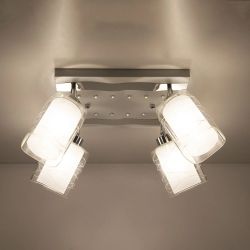 Citilux Прима CL160241 Люстра с поворотными плафонами Белая Хром