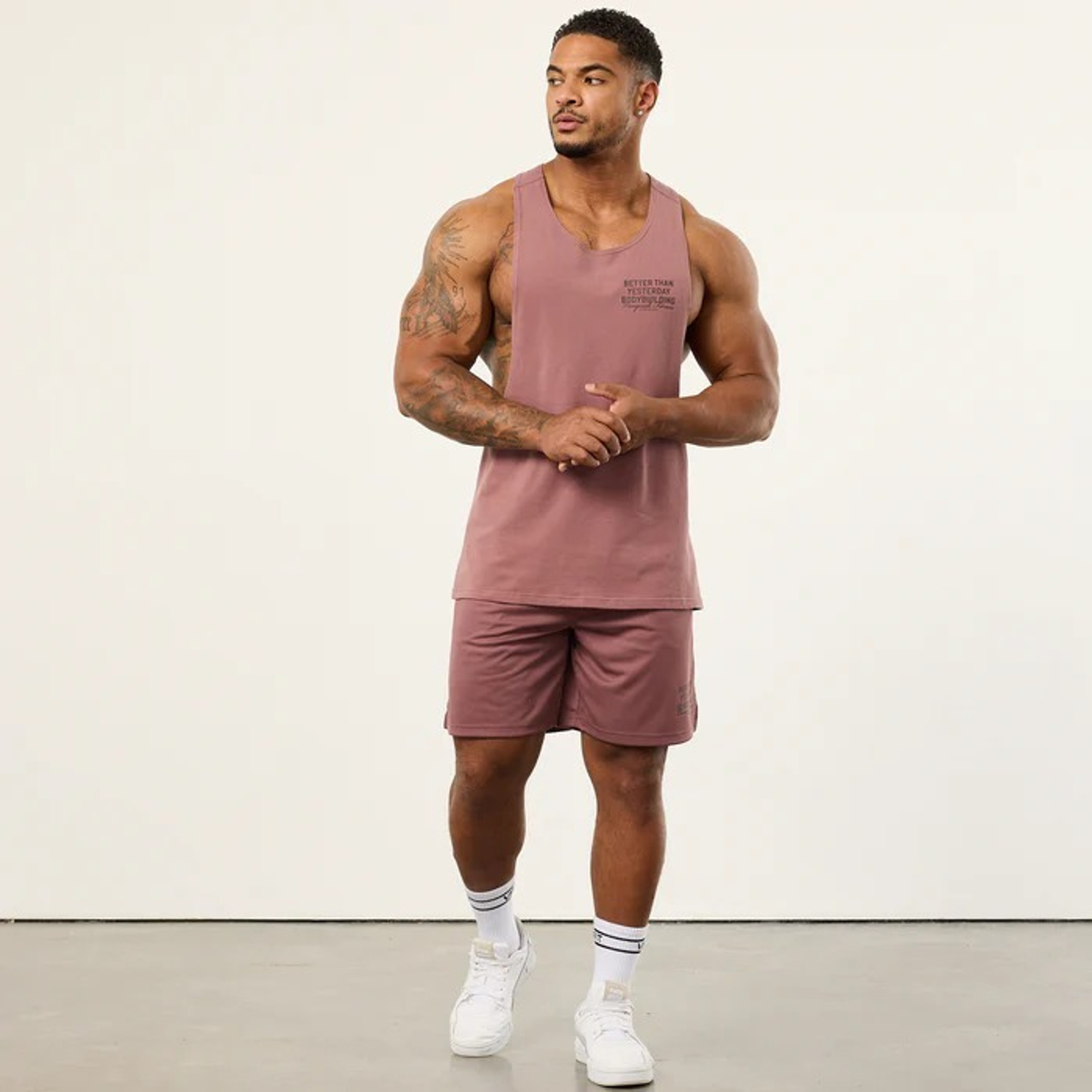 Шорты VANQUISH Bodybuilding Mesh Shorts Dark Mauve