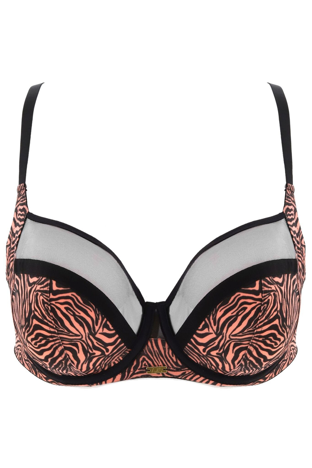 Бюстгальтер с мягкими чашками и тигриным принтом (Размер: 90F) (Цвет: тигровый)