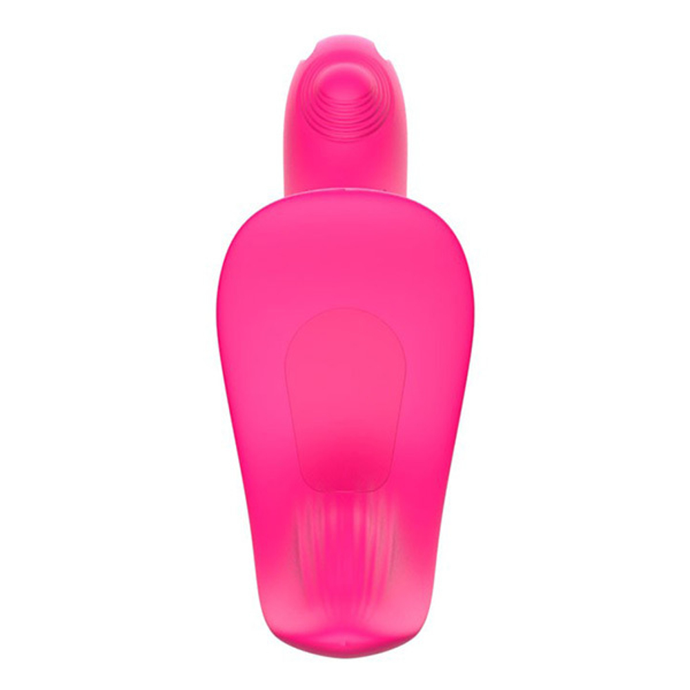 Розовый поясной вибратор 12,8см пультом ДУ I-Moon Pretty Beauty MY-1202