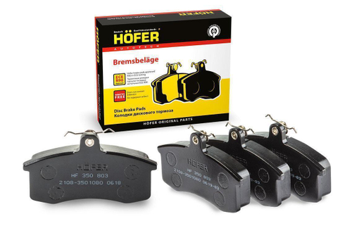 Колодки тормозные передние для ВАЗ 2109, 2110, 2114, Калина, Приора, Гранта Hofer