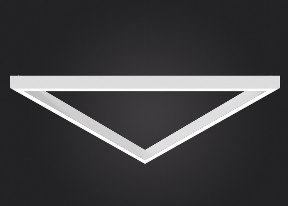 Светильник LED подвесной Треугольник LP85 TRIX (сегмент 1400мм) 108вт 3000К 1225х1225х80мм белый DIOLUM