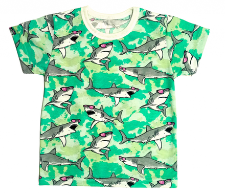Футболка для мальчика 411/116 акулы в очках