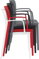 Кресло пластиковое Siesta Contract Lisa, оливковый