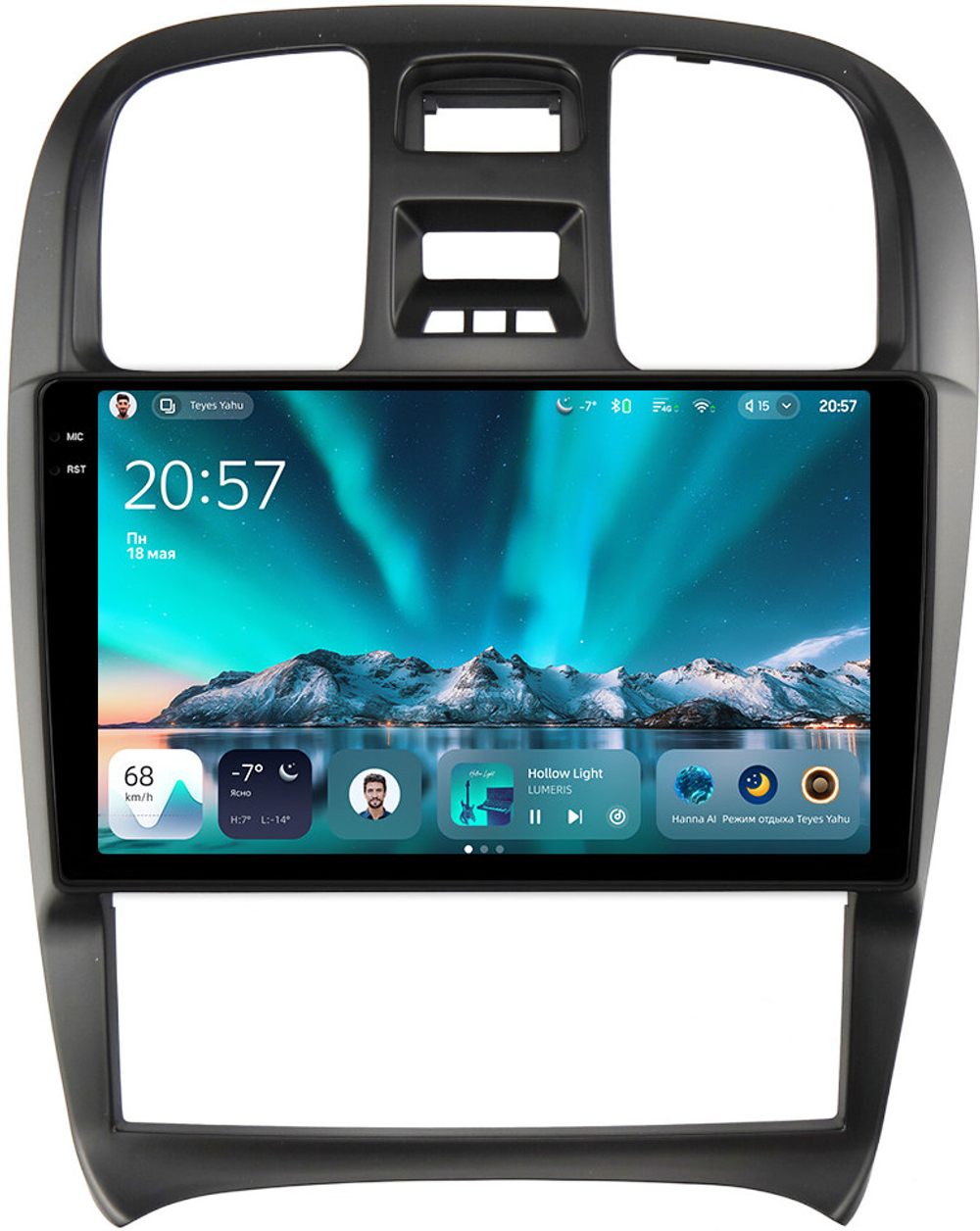 Магнитола для Hyundai Sonata 4 EF 2001-2013 - Teyes CC4 монитор 9.2" 2K QLED на Android 14, Snapdragon 680, DSP, CarPlay, 4G SIM-слот
