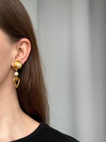 Клипсы с подвесками в виде сердец Moschino