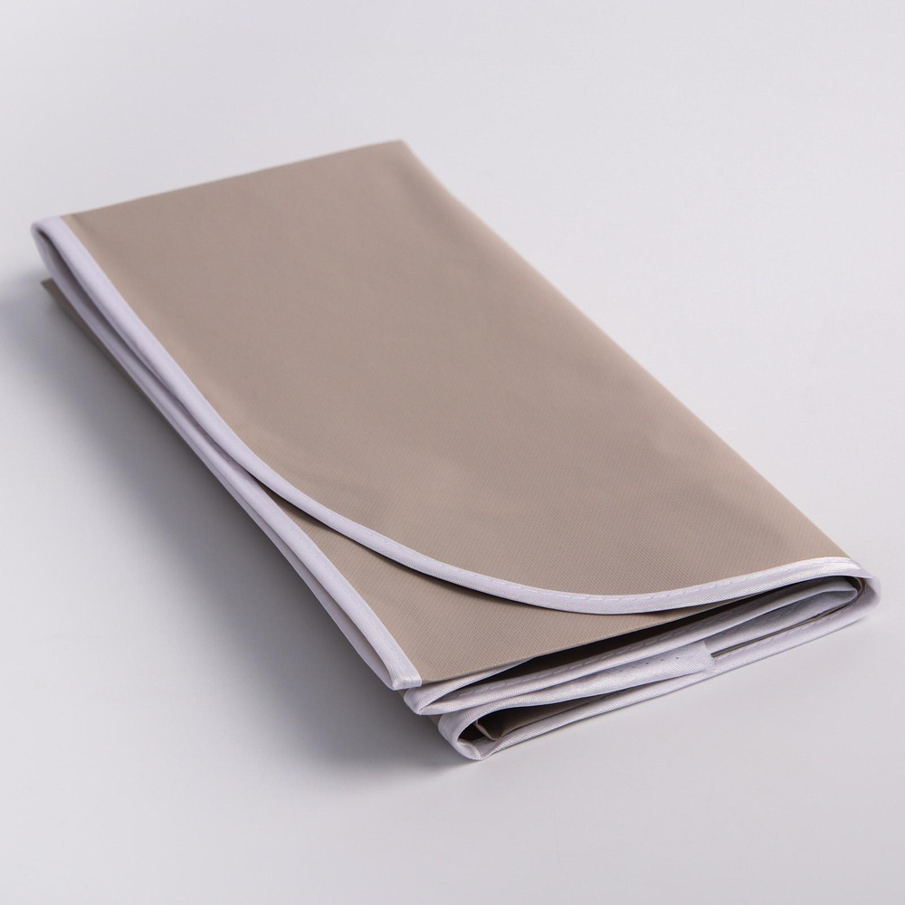 6853742 Клеёнка подкладная с ПВХ покрытием. Цвет серо-бежевый.