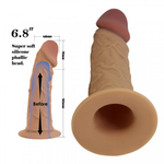 Страпон Draven с вибрацией (17,5*3,7 см)