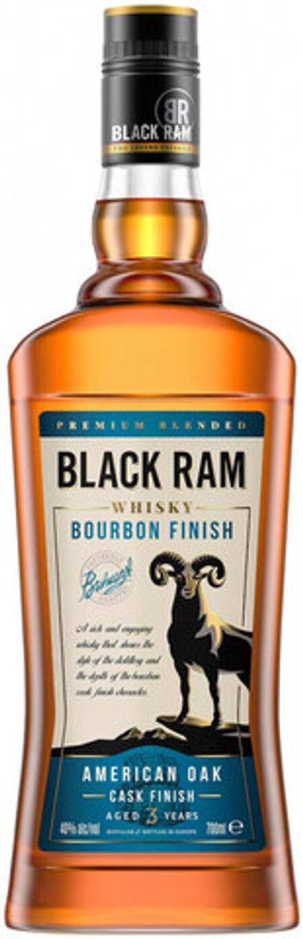 Виски Black Ram Bourbon Finish 3 Years Old, 0.7 л
