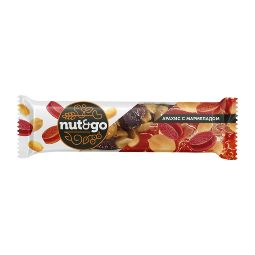 Батончик Nut go арахис с мармеладом 36 гр