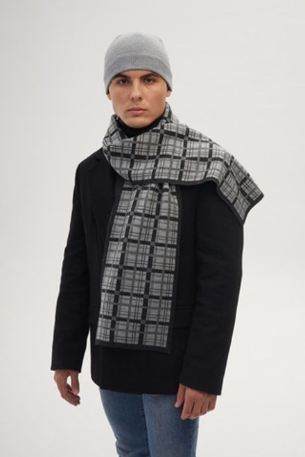 Шарф Ш525-03/34 серый/ антрацит