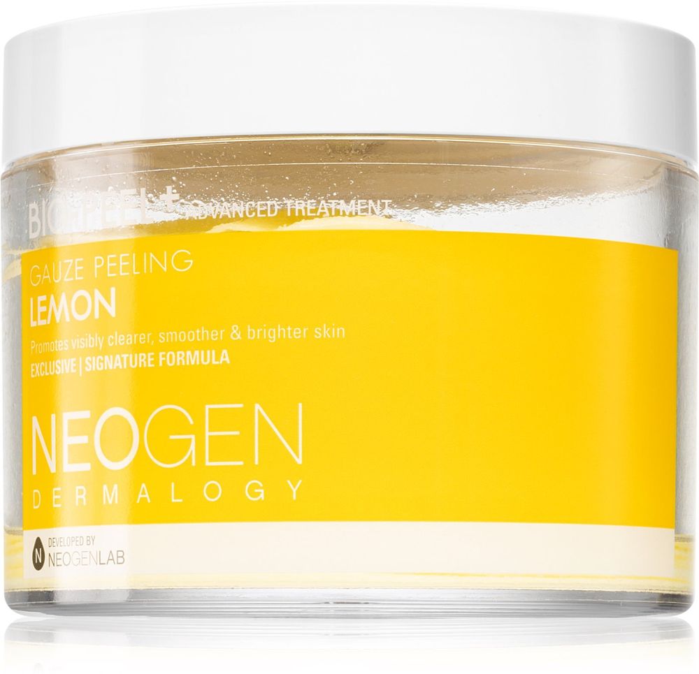 Neogen Dermalogy Bio-Peel+ Gauze Peeling Lemon - отшелушивающие салфетки для лица для осветления и разглаживания кожи /  30 szt.   / GTIN 8809381444227