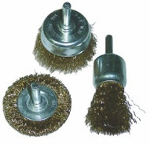 Крацовки д/дрели Н-р 3шт (шпилька) омеднен.пров. Чашка-50мм/Торц-25мм/Плоск-50мм (888) 3418230