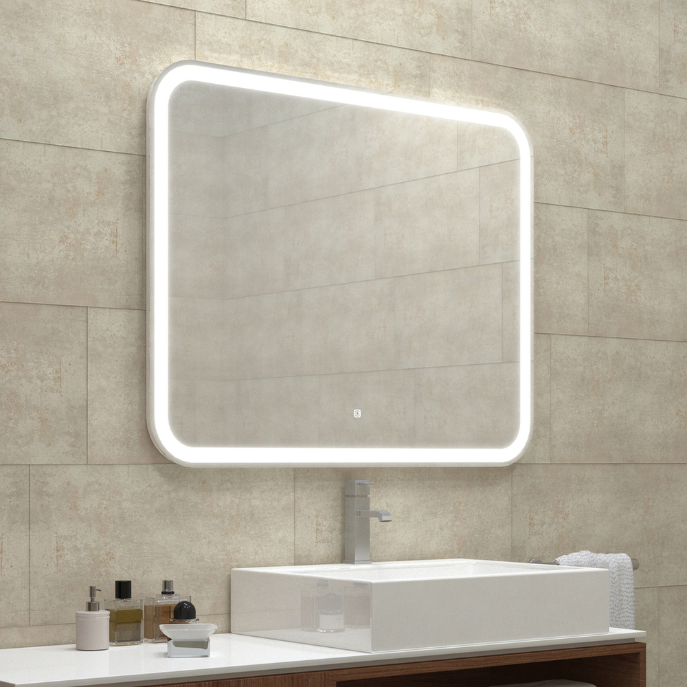 Зеркало MIXLINE "Стив Нео-S" 1000*800 (ШВ) сенсорный выкл, светодиодная бегущая подсветка