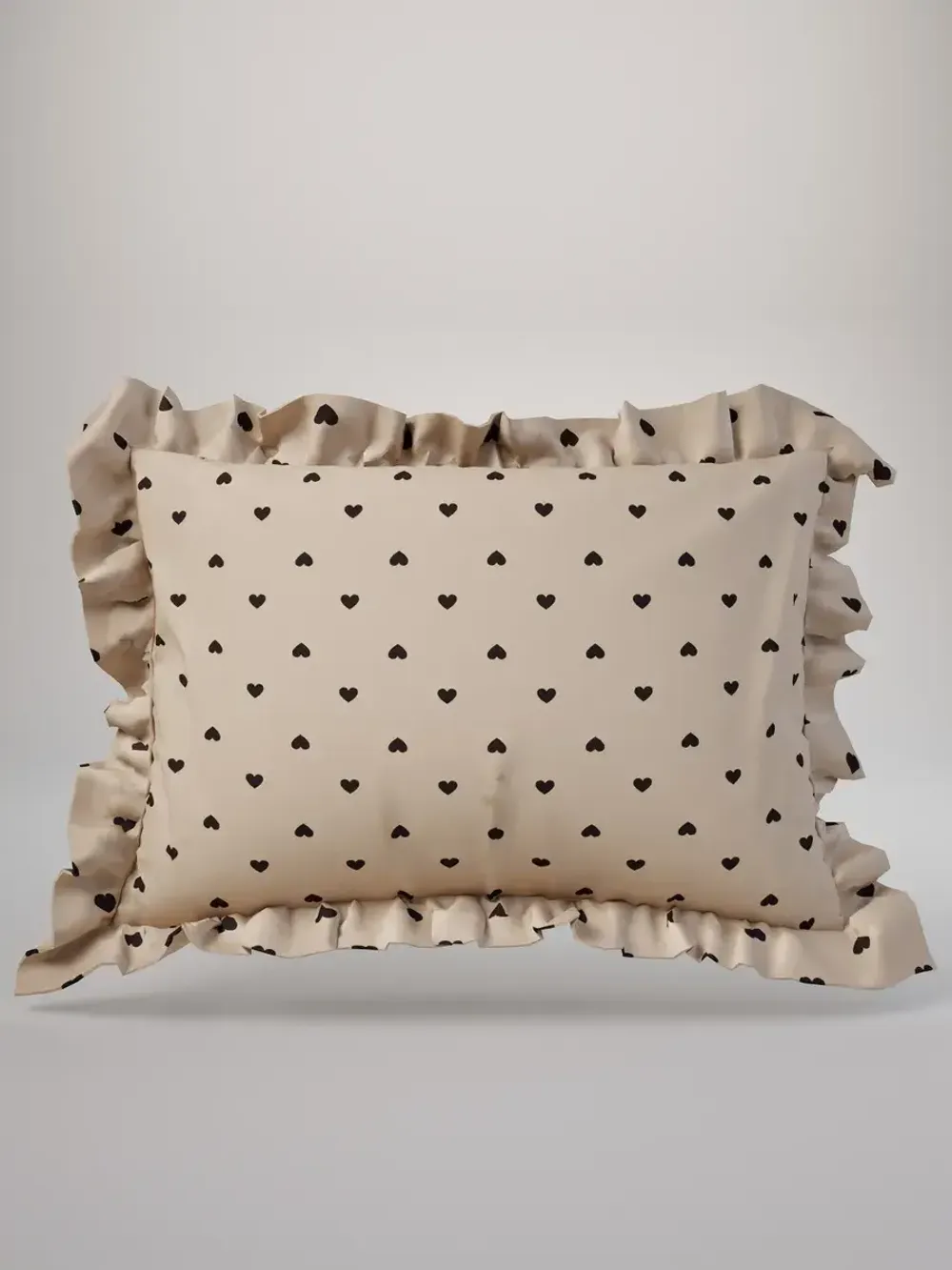 Декоративная наволочка с рюшами, оборками "Адель" 50х70 см, 1 шт, без молнии