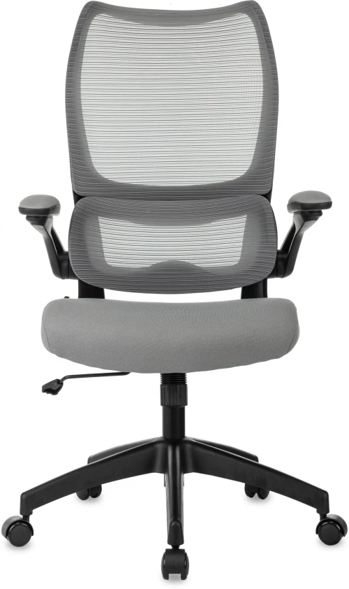 Кресло руководителя Бюрократ Sigma 1 серый сетка/ткань крестов. пластик