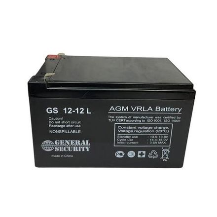 Аккумулятор свинцово-кислотный 12V 12Ah (GS12-12L)