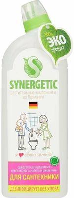 Средство для удаления ржавчины и известкового налета 1 л SYNERGETIC, биоразлагаемое, гель, 104100