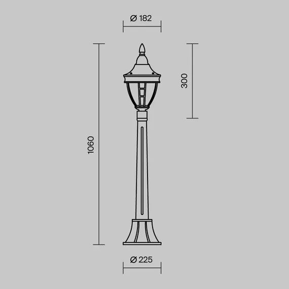 Ландшафтный светильник Риволи / Rivoli E27х1 60Вт IP 44 Outdoor o026fl-01b