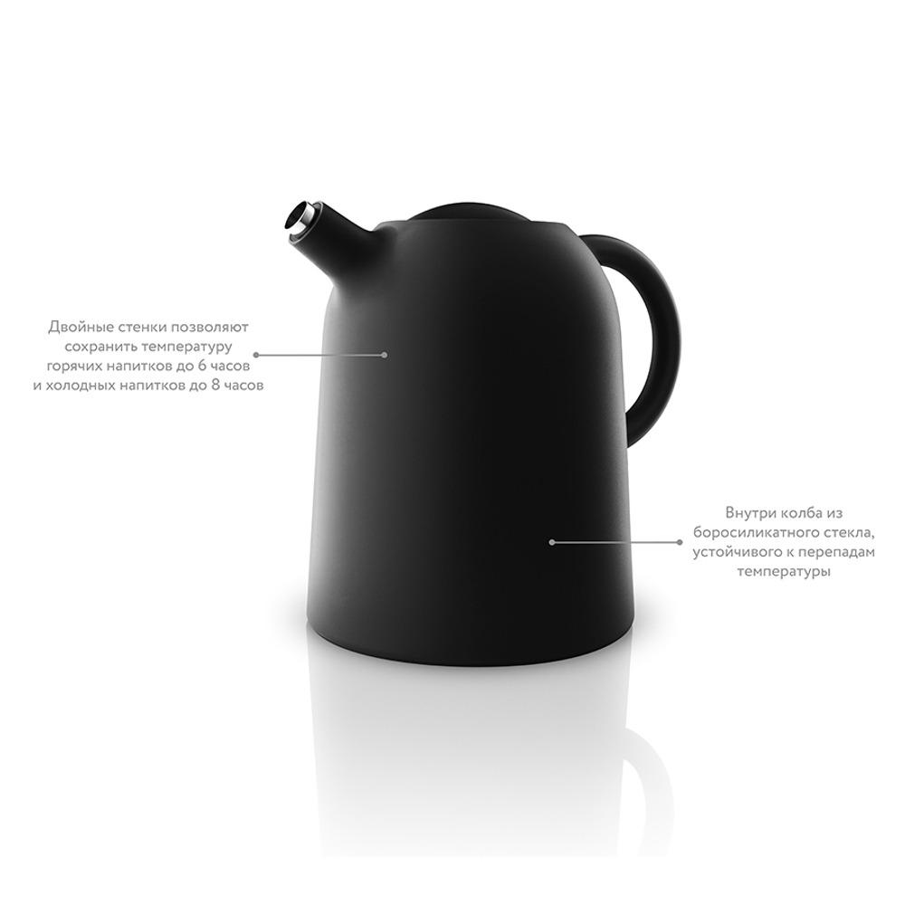 Термокувшин thimble, 1 л, черный