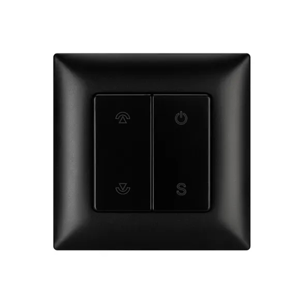 INTELLIGENT ARLIGHT Кнопочная панель SMART-RF-801-22-1G-DIM-SUF Black (3V, 2.4G) (IARL, IP20 Пластик, 5 лет) 059068