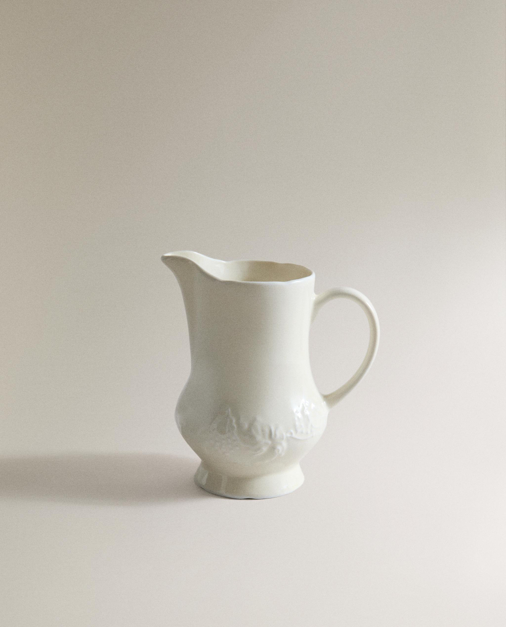 Zara Home кувшин из фарфора, цвет кремовый, 11 см