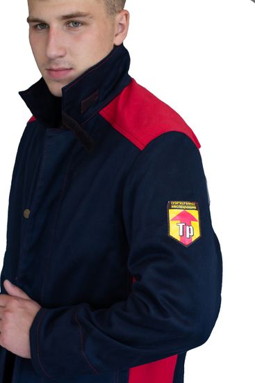 Костюм сварщика "СварМакс-3" брюки (т.синий/красный)