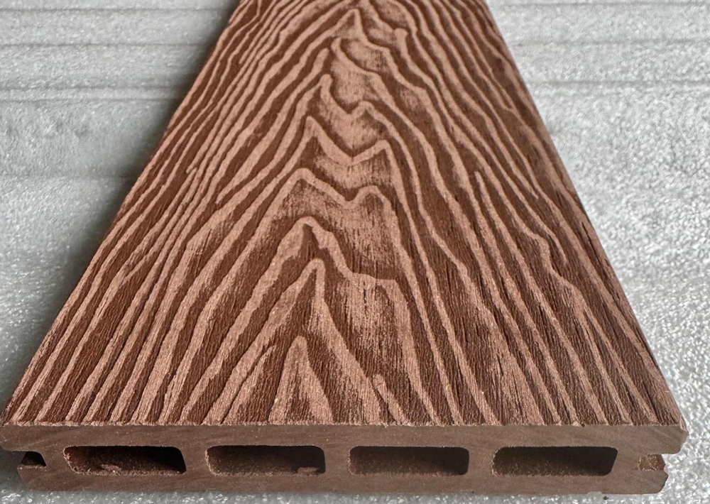 Террасная доска ДПК Best decking Light Тиснение/широкий вельвет цвет: Красное дерево