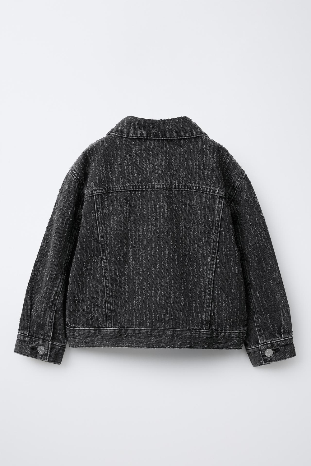 ZARA ДЖИНСОВАЯ КУРТКА С ЭФФЕКТОМ ПОТЕРТОСТИ, ЧЕРНЫЙ