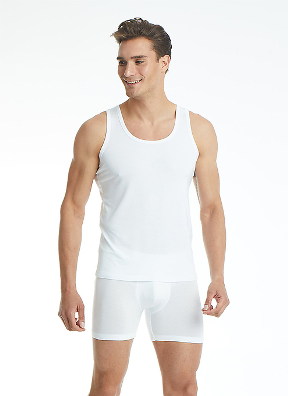 Майка мужская Silver белый