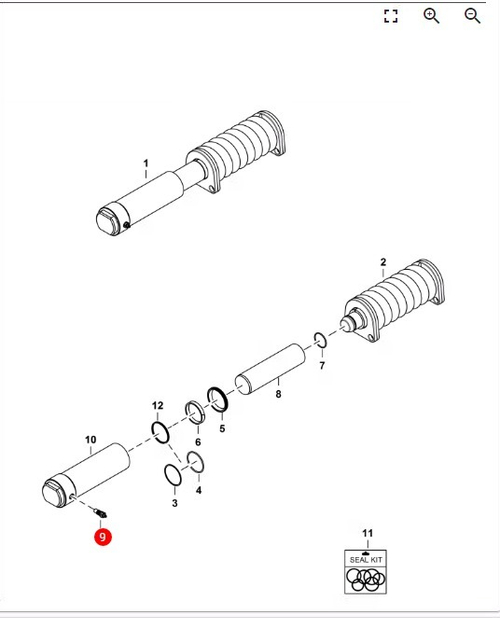Клапан натяжителя гусеницы BobCat T590