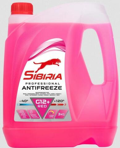 Антифриз SIBIRIA G12+ red -40 3кг