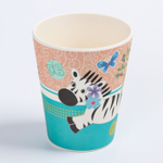 4611369 Набор детской бамбуковой посуды «Зебра», тарелка, миска, стакан, приборы, 5 предметов