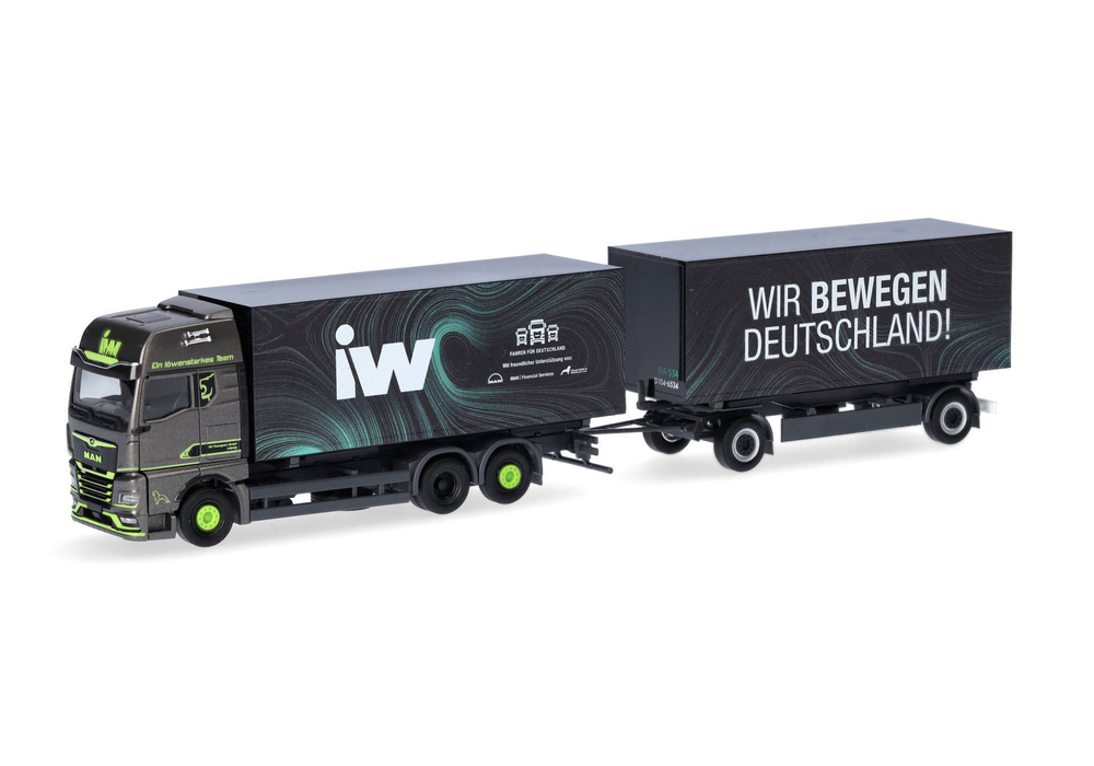 Грузовик MAN TGX GX прице фургон "IW / We move Germany" (Саксония/Лейпциг)