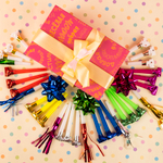 Карнавальные язычки гудки, Шумчики, Розовый, 11 см, 6 шт.