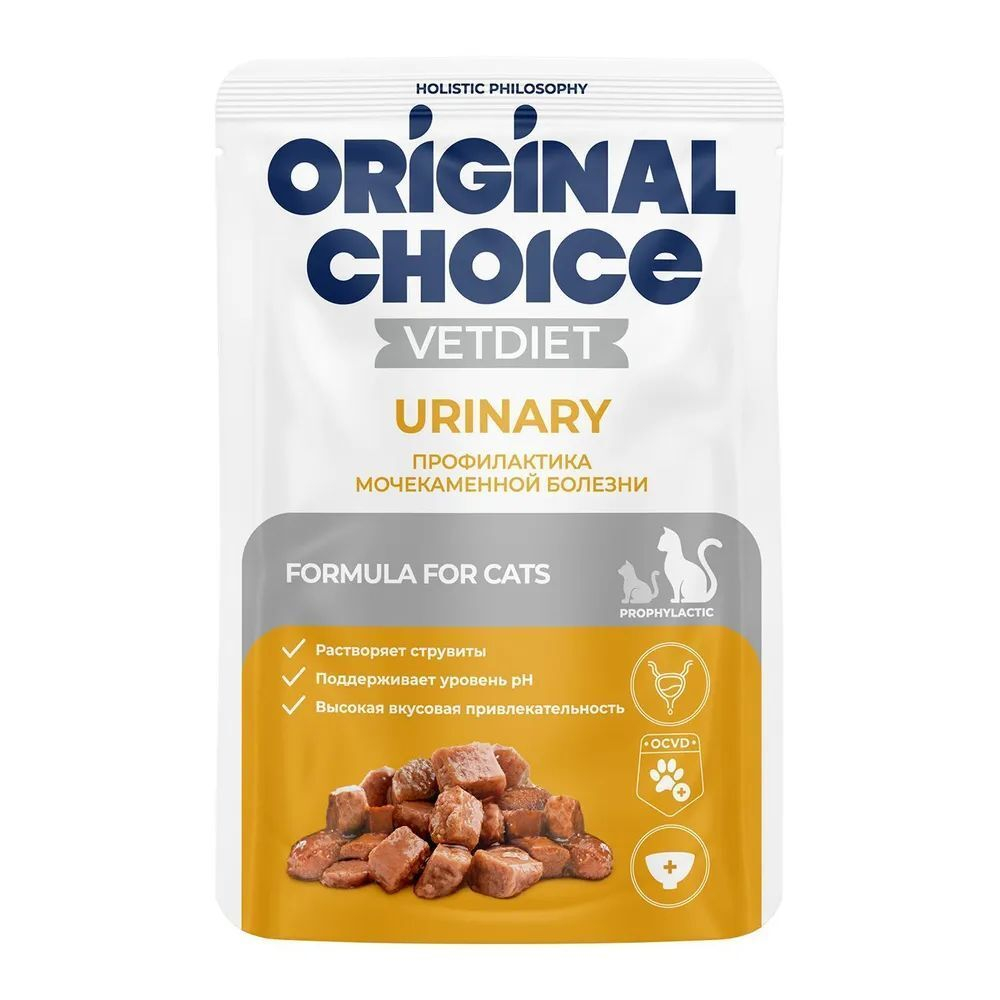 ORIGINAL CHOISE VET Urinary Консервы для кошек профилактика МКБ, 85 г