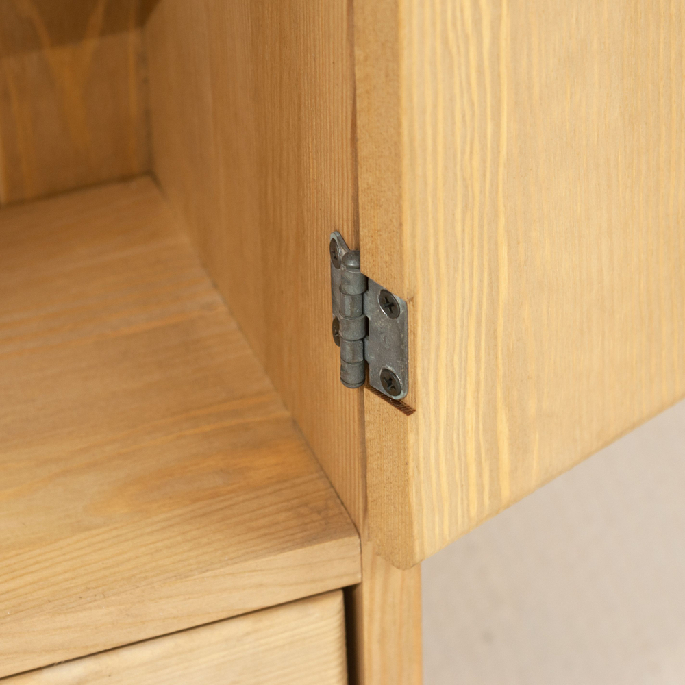 Шкаф навесной Прованс 2 двери 3 ящика для кухни и ванной из массива сосны, бежевый