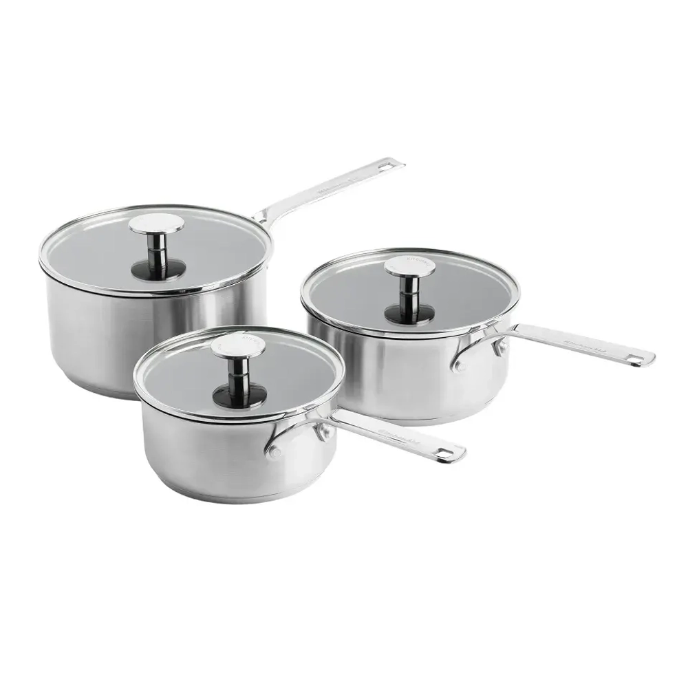 KitchenAid Набор из 3 кастрюль 16+18+20 см