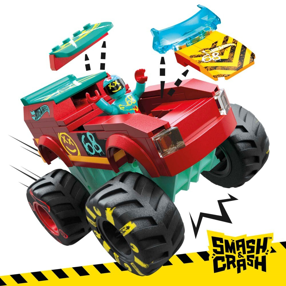 MEGA Hot Wheels - Monster Trucks Demo Derby Строительные блоки, 151 деталь. ХНГ53 / артикул   HNG53  / GTIN 194735140053