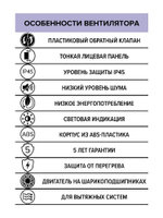 Вентилятор накладной SLIM D150 обр.клапан DICITI