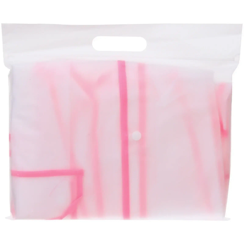 Дождевик-плащ детский «Neo» с капюшоном и завязками, на кнопках, цвет розовый, р. XXL(72*61см.)