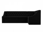 Диван кухонный угловой Мерлин правый угол, Черный, Микровельвет, 100454