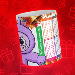 Лабубу с таблицей умножения