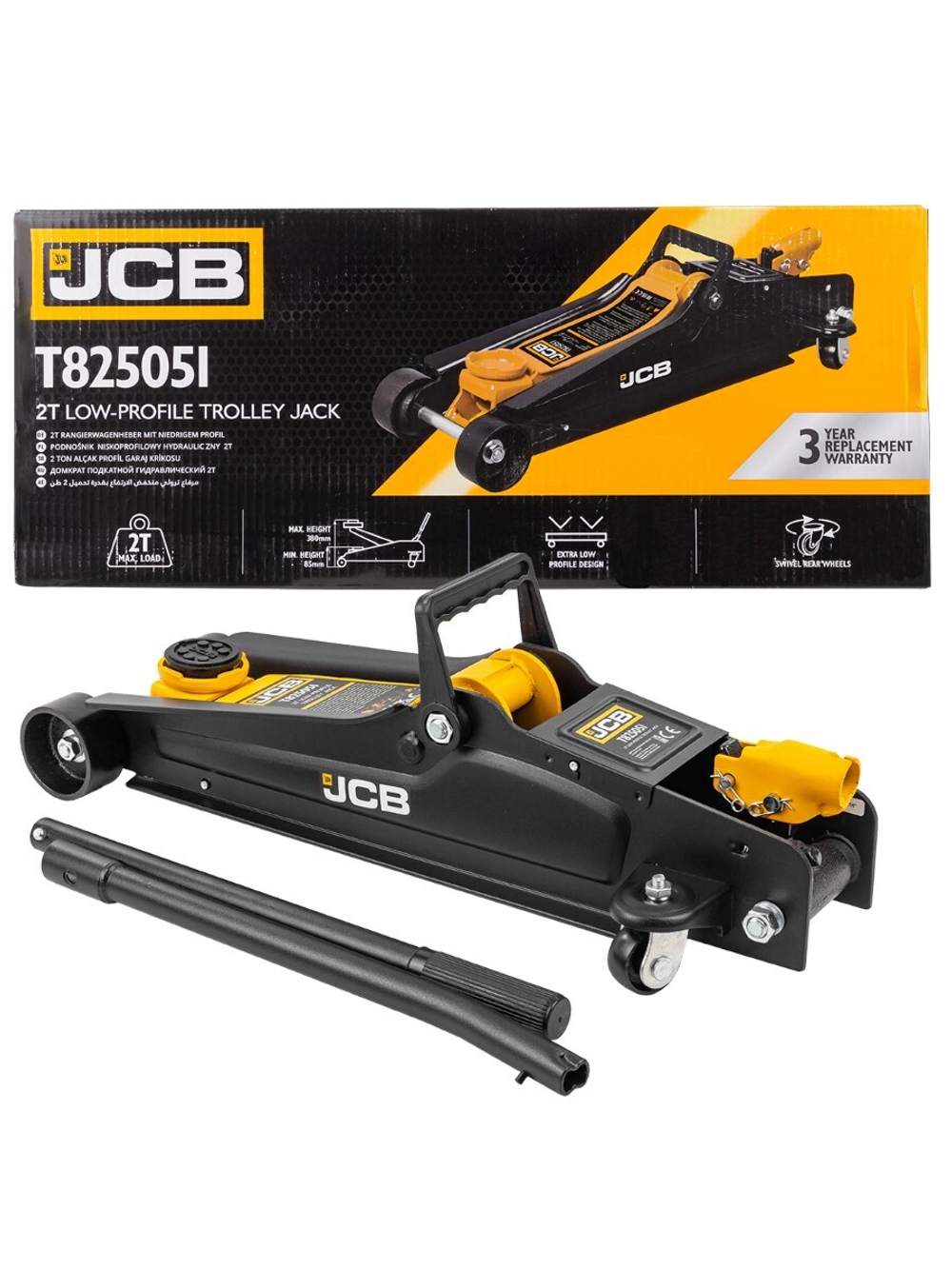 Домкрат подкатной гидравлический 2т JCB JCB-T825051