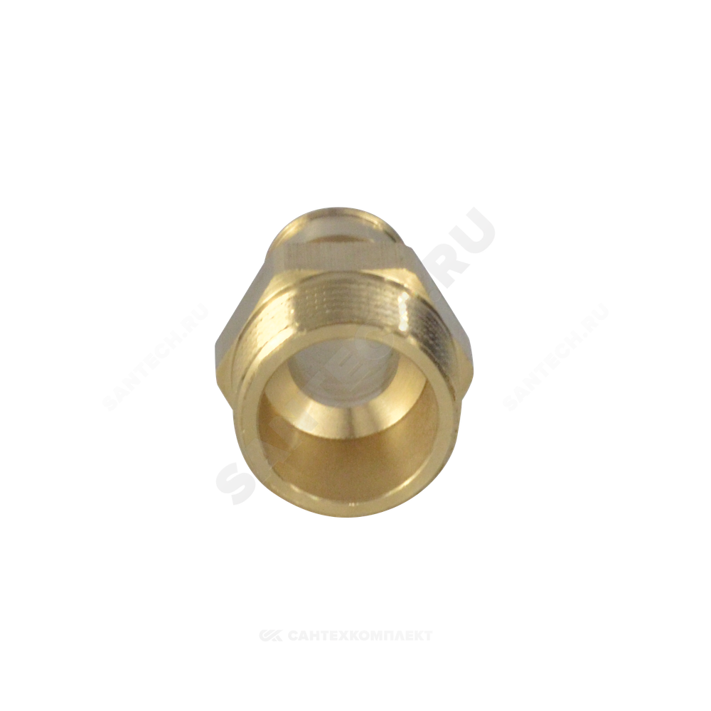 Муфта для PE-X труб радиальная латунь Дн 25х1/2" НР РОС