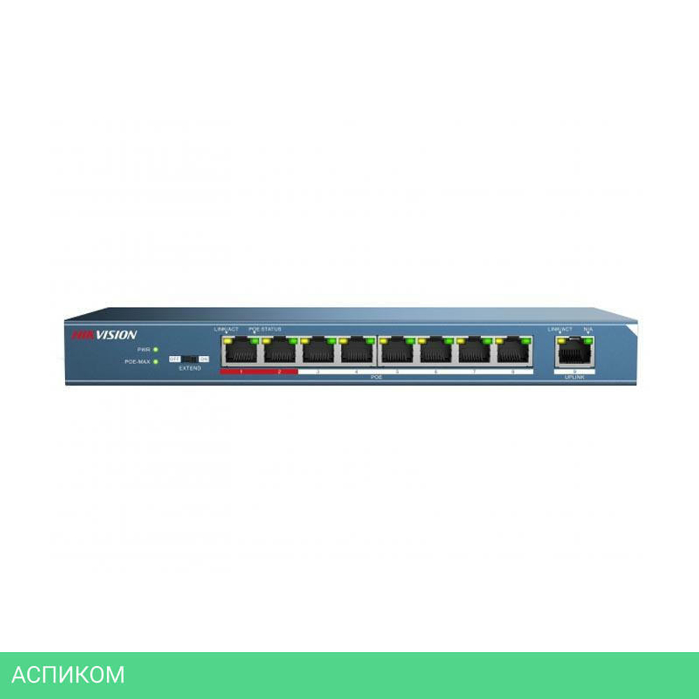 Коммутатор Hikvision DS-3E0109P-E/M(B)