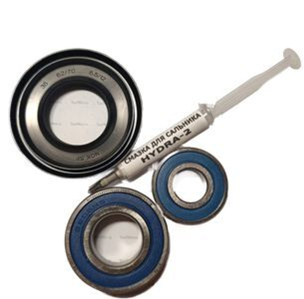 Подшипники для стиральной машины Samsung WF0602WJW 6204+6205 2RS сальник 30х60.55х10/12 смазка